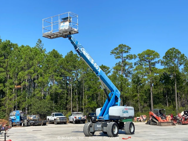 2015 Genie S-60X 60' 4WD Diesel Telescopic Boom Lift Man Aerial Platform