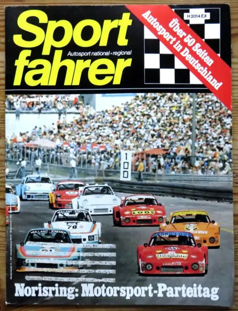 Sportfahrer 08/77 Titelfoto: Porsches auf Norisring, Klaus Assmuth, Regionalteil