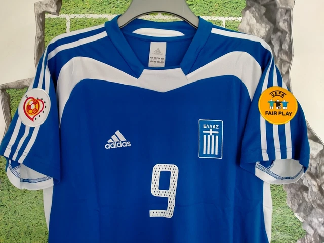 GREECE HOME FOOTBALL shirt EURO 2004 CHARISTEAS 9 EUROPEAN