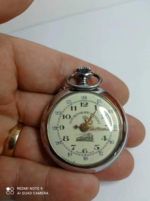 Montre Gousset Régulateur F E Roskopf Argentée - Remontoir Non Bloqué - Occasion