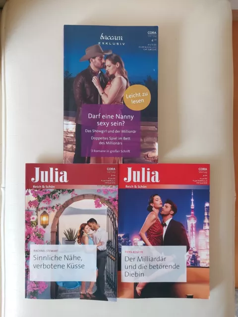 Julia Romane,  Baccara Romane,  Reich &Schön u. Exklusiv,  5 Romane,  Cora...