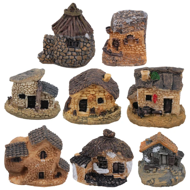 8 piezas paisaje pequeño bonsái figuras en miniatura adornos accesorios para