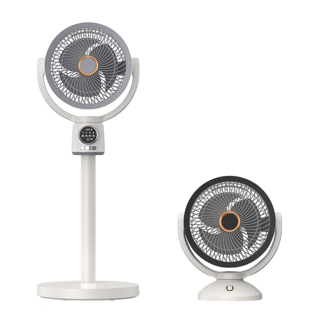 NIDONE Ventilatore Torre Senza Pale 33 Cm - Oscillante, 2 Velocità, Silenzioso, USB, Nero, Per Scrivania E Camera