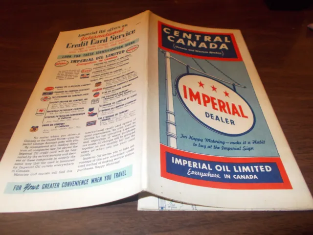 1940 Imperial Oil (Esso) Central Canada Vintage Road Map