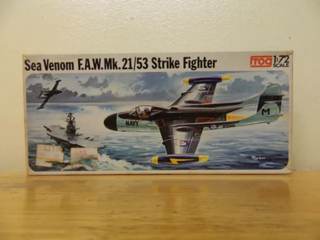 Vintage Frog 1/72 Scale Sea Venom F.a.w. Strike Fighter Plane Model Kit F204