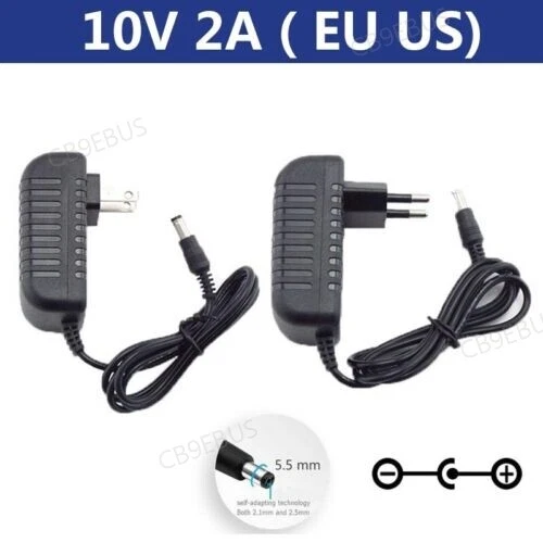 DC Power Supply Adapter 10V 2A 2000ma Wall Charger AC 100-240V Converter CB9