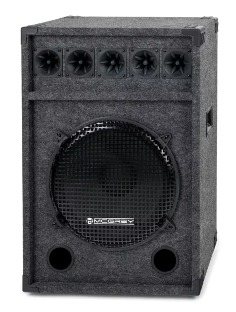 Enceinte DJ PA Haut Parleur Caisson de Basses 15" Sono Disco Club Festival 600W