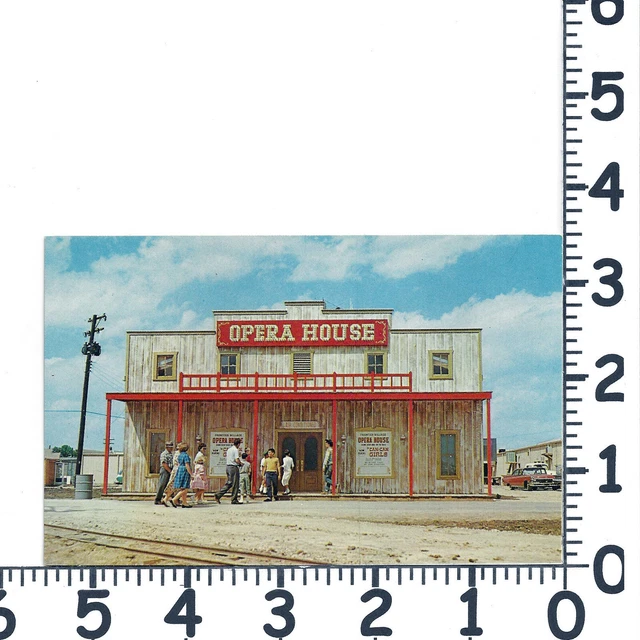 PHOTO POST CARD Frontier Land U.S.A. Opera House Wichita, KS HWY 54 Mid