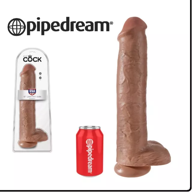 Sexy Fallo realistico 38 cm King Cock 15 Caramel Balls Real Penis Big Dong Cazzo