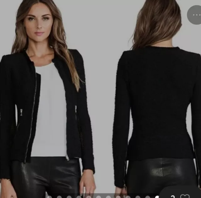 IRO Size 6 Medium Black Amiya Fitted Blazer Jacket