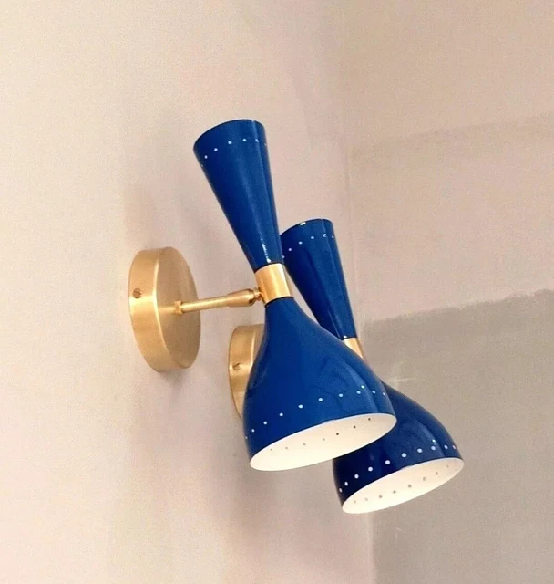 Paire de 2 ampoules pour appliques murales italiennes Diabolo en laiton