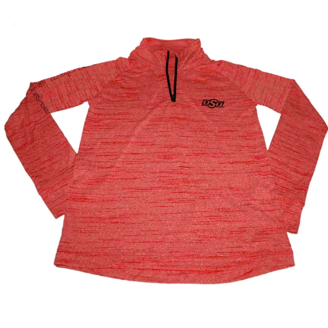 Oklahoma Stato Cowboys Ua Under Armour Ragazze Arancione 1/4 Zip Ls T-Shirt (M)