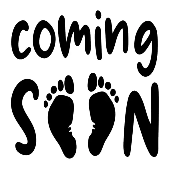Coming Soon Baby Feet Vinyl Decal Sticker For Home Cup Car Decor Choice a528