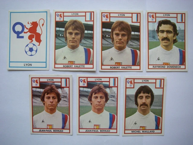 15 Vignettes Âgeducatif 1975/76 – Équipe Lyon – RARE – Non Panini – En Bon État