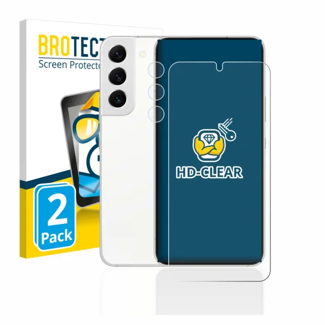 2x Pellicola Protettiva per Samsung Galaxy S22 5G (Fronte+Fotocamera) Protezione