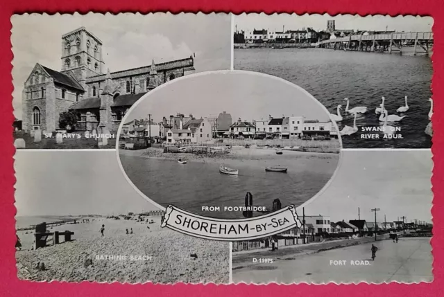 Postcard RP.1961 Shoreham By Sea. Sussex. Multiview.  CDS Brighton & Hove