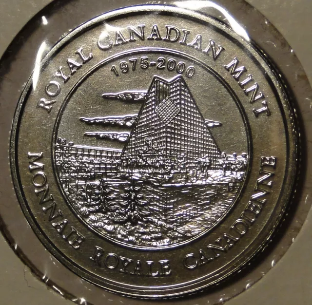 BU UNC Canada 1975-2000 Royal Canadian Mint "Winnipeg facility" medallion