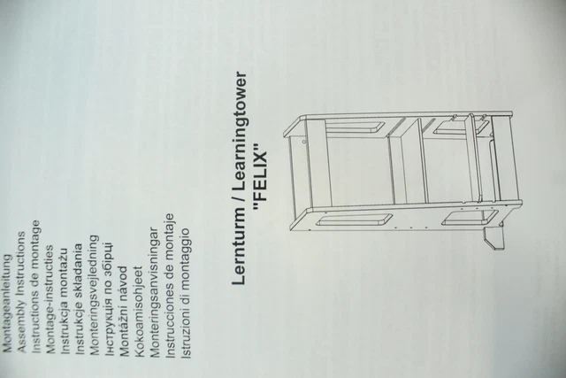 tiSsi Lernturm Felix Küchenhelfer Hochstuhl Kinderstuhl Kletterturm SIEHE FOTOS