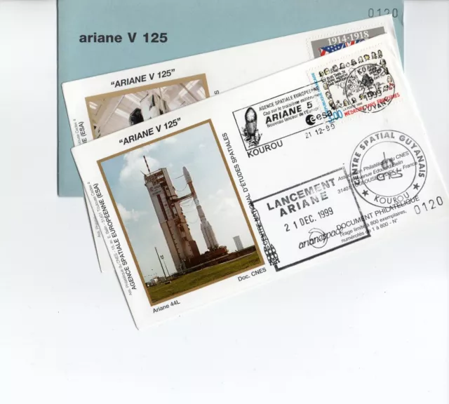ARIANE V125 CNES KOUROU Space cover REQUEST YOUR MISSING CNES COVERS SETS