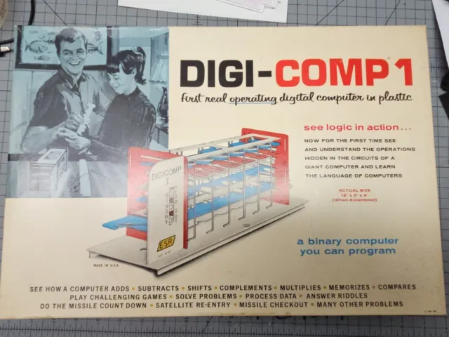 Vintage 1963 Digi-Comp 1 Home Computer Game Original, never assembled.