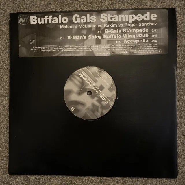 Buffalo Gals Stampede Malcom McLaren Vs Takin Vs Roger Sanchez 12 I”Vinyl Promo