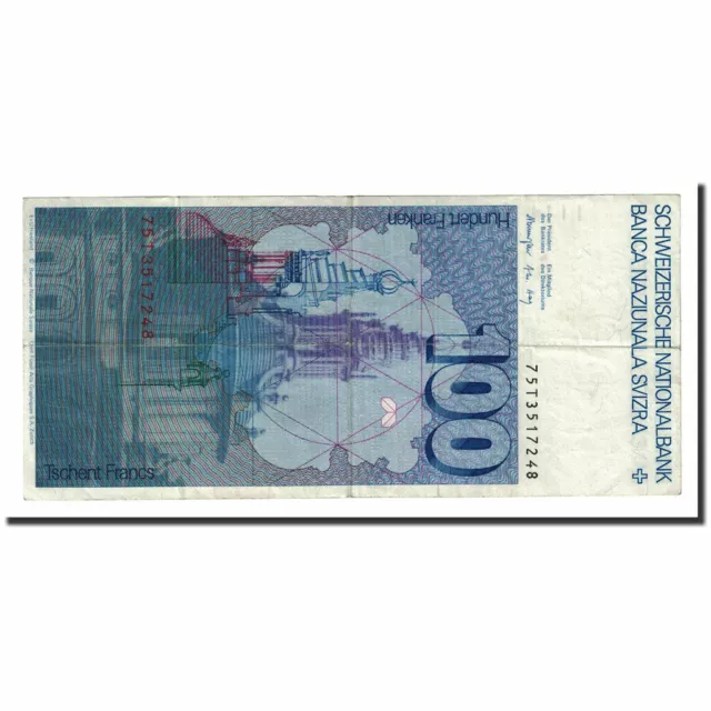 [#167838] Banknote, Switzerland, 100 Franken, 1975, KM:57a, EF(40-45) 2