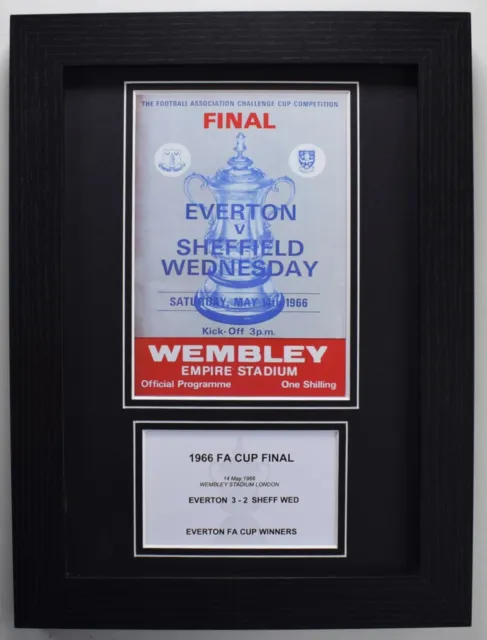 1966 FA Cup Final A4 Photo Match Programme Display Football Everton EFC Gift