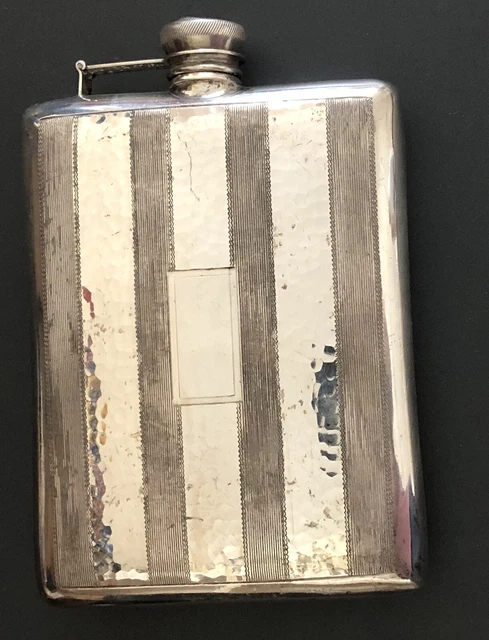 Flask Silver Plate, unmarked early to mid 20th century