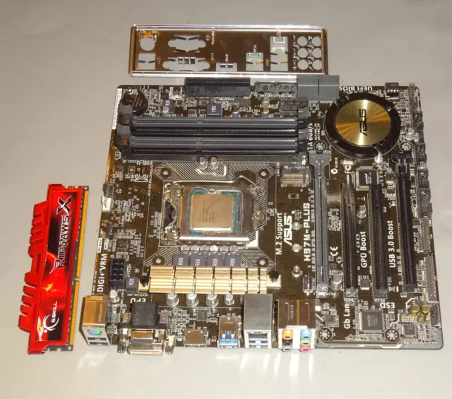 Asus Mainboard H97M-Plus S.1150 +Intel Core i3-4370 3,80GHz +8GB