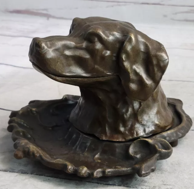 Bronze Statue Hunting Dog Sculpture Retriever Labrador Art Deco Hot Cast