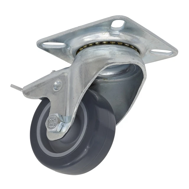 Sealey SCW250SPL Roulette Roue Pivot Plaque Avec Total Verrou Ø50mm