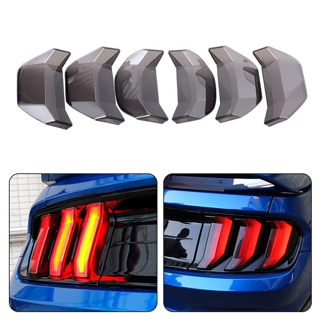 Smoked Black Tail Light Lamp Cover Guard Trim High Quality For Ford Mustang 18+