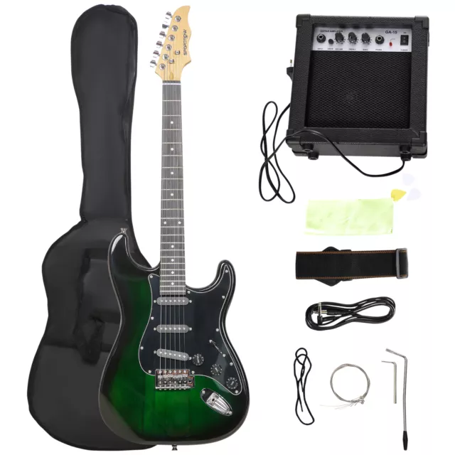 SPORTNOW Chitarra Elettrica con Amplificatore 15W, Borsa e Accordatore Digitale