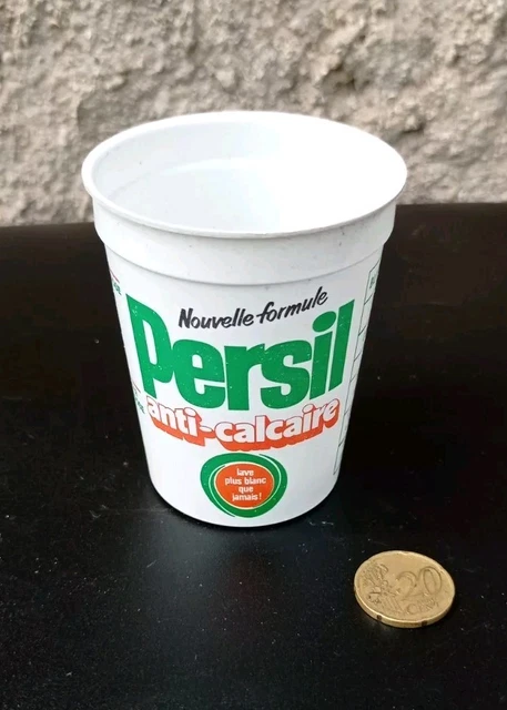 Ancien Pot Publicitaire En Verre Bleu – Lessive Ariel – Vintage – Très Bon état