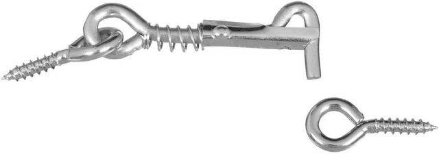 National Hardware N170-738 V2002 Safety Hooks and Eyes in Zinc Plated 2-1/2 Inch