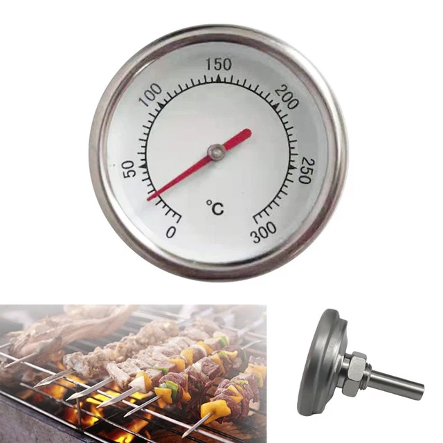 Thermomètre en acier inoxydable pour barbecue, barbecue, fumeur