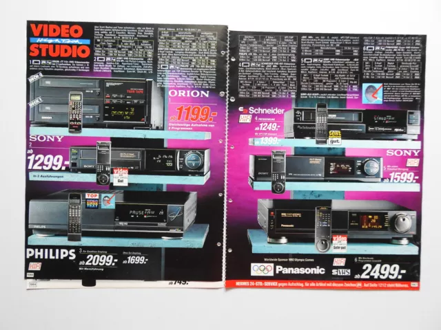 1992 VIdeo VHS Players Camcorders Cameras 22 Pages Catalog Print Ad