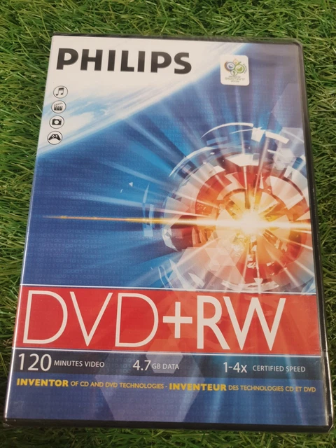 BRAND NEW - Blank Philips DVD RW - 4.7GB DATA - 120 MINUTES
