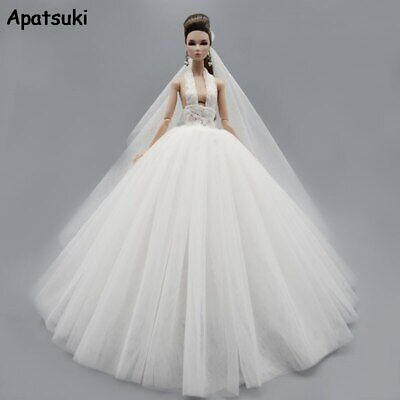 Sexy Lace White Fashion Wedding Dress For 11.5" Doll Outfits Gown Clothes 1/6