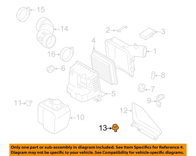 SUBARU OEM 0910 Forester Air CleanerAir Inlet Duct Clip 909140038 1.