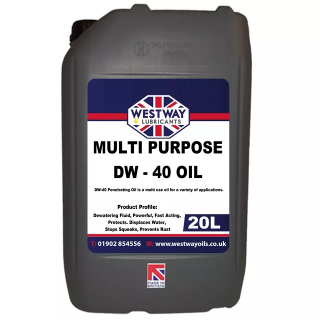 Penetrating Oil Lubricant Protects Displaces Cleans 20L 20 Litres