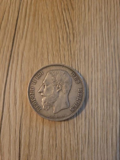 5 francs leopold 2 1873 Monaie Argent Francs