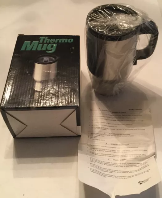 Car Cup 12v Heating Coffee Stainless Travel Heated Thermos Mug Steel Tea Auto