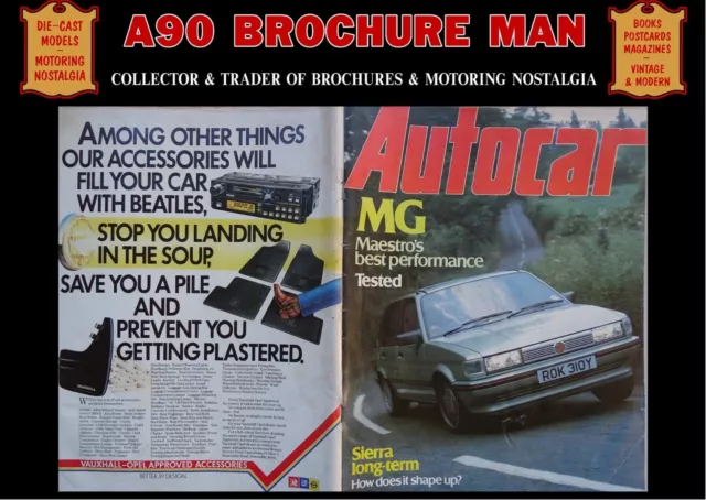 Autocar Magazine August 1983 Vintage Mg Maestro Audi 80 Quattro Lotus 23, Sierra