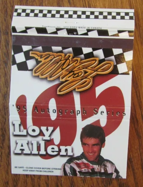Nascar Racing Car Driver Loy Allen Matchbook Cover Empty 1995 Matchcover -D4