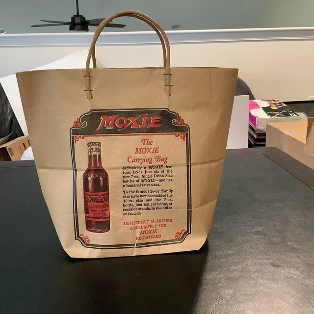 Moxie 1930s 6 Bottle Paper Carrying Bag Mint