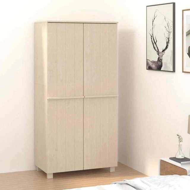 Wardrobe Solid Wood Pine Wooden Closet Armoire Cabinet Multi Colours vidaXL