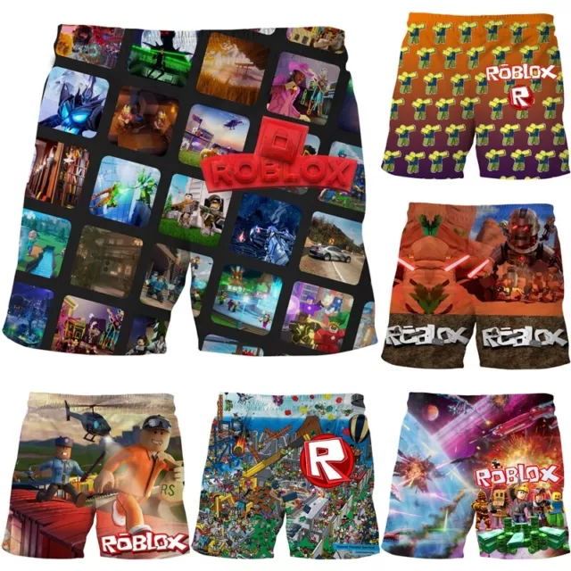 Kids Boys 3D Roblox Game Swim Shorts Swimming Trunks Beach Wear Surfing Gifts UK