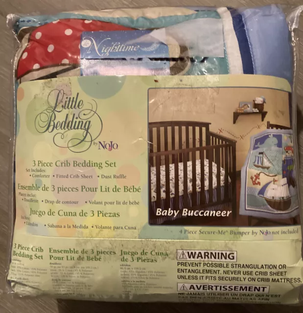 Little Bedding 3 Piece Comforter Set, Baby Buccaneer - Pirate Little Bedding 3 Piece Comforter Set, Baby Buccaneer - Pirate