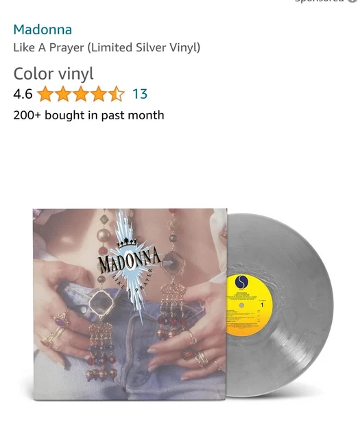 MADONNA LIKE A Prayer Silver Vinyl LP PreSale 6th September 2024 50.